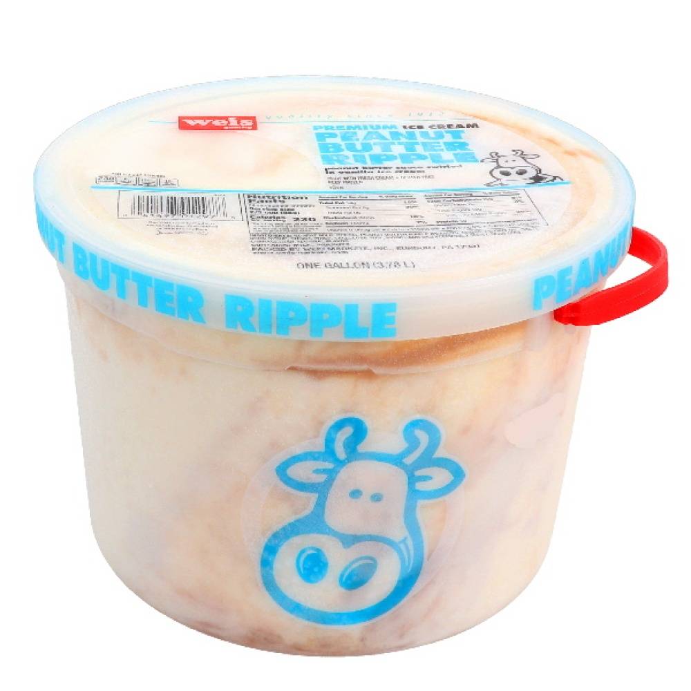 Weis Ice Cream Ripple Gallon, Peanut Butter (1 gal)