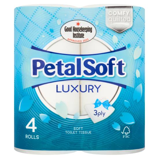 Petalsoft Luxury Soft Toilet Tissue Rolls (4 ct)