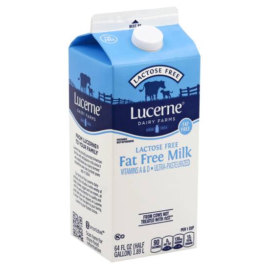 Lucerne Lactose and Fat Free Milk (1/2 gal)