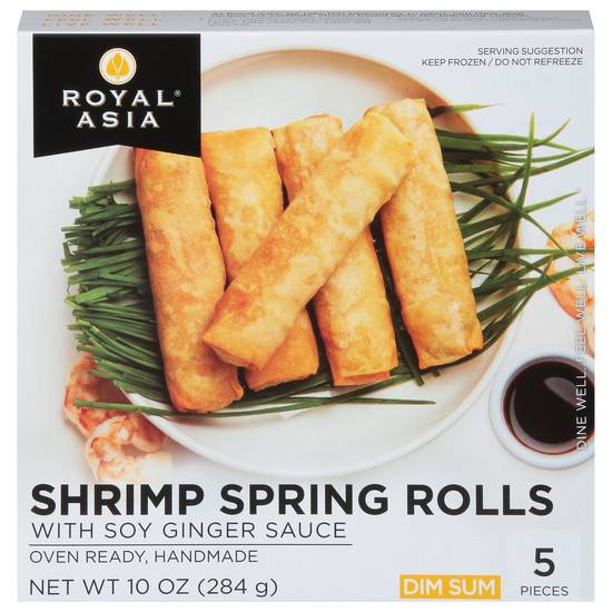 Royal Asia Shrimp Spring Rolls With Soy Ginger Sauce (5 ct)