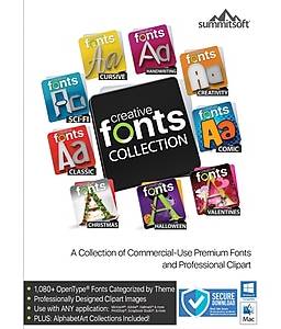 Summitsoft Creative Fonts Collection for 1 User, Windows and Mac, CD (SUM681800F015)