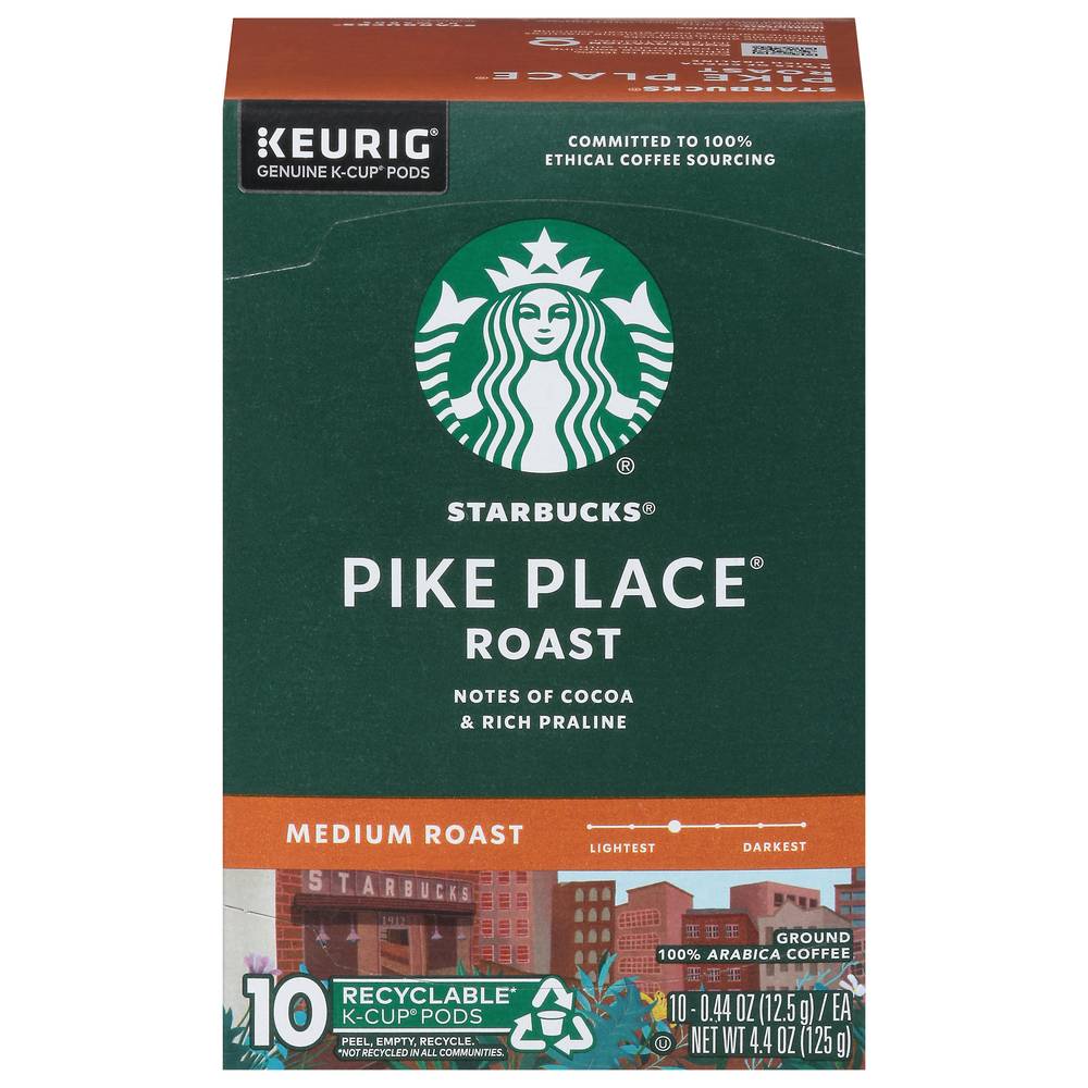 Starbucks K-Cup Pods Pike Place Roast Coffee (10 ct, 4.4 oz)