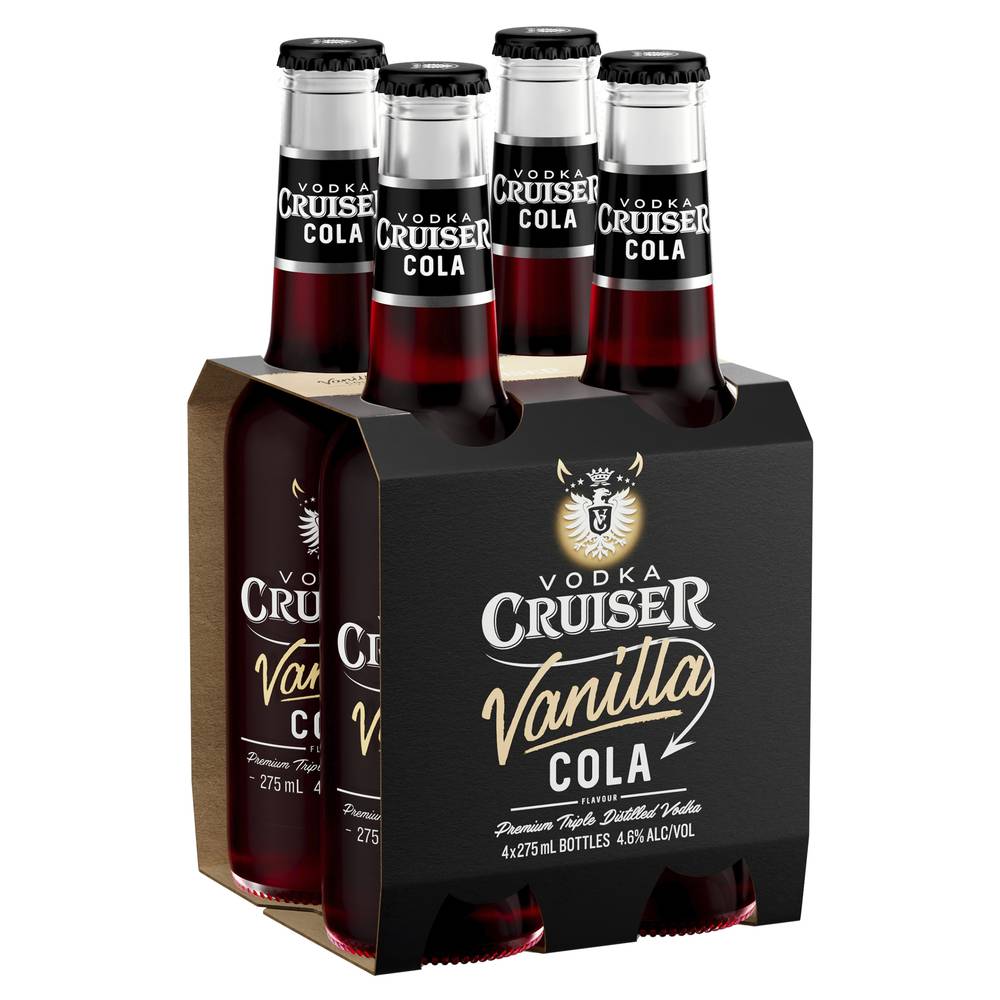 Vodka Cruiser Vanilla Cola Bottle 275mL X 4 pack