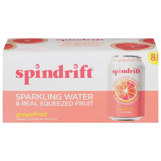 Spindrift Grapefruit Sparkling Water (8 ct, 12 fl oz)