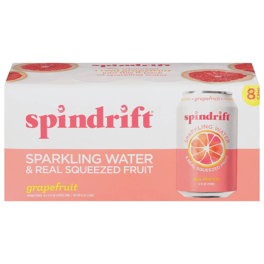 Spindrift Grapefruit Sparkling Water (8 x 12 fl oz)