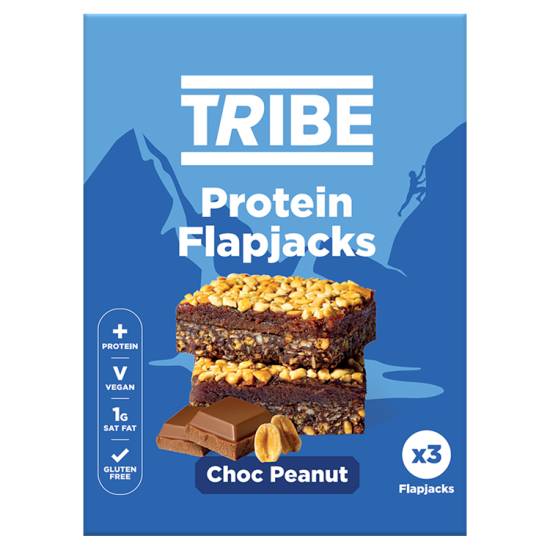 Tribe Protein Flapjacks Choc Peanut 3 X 38g