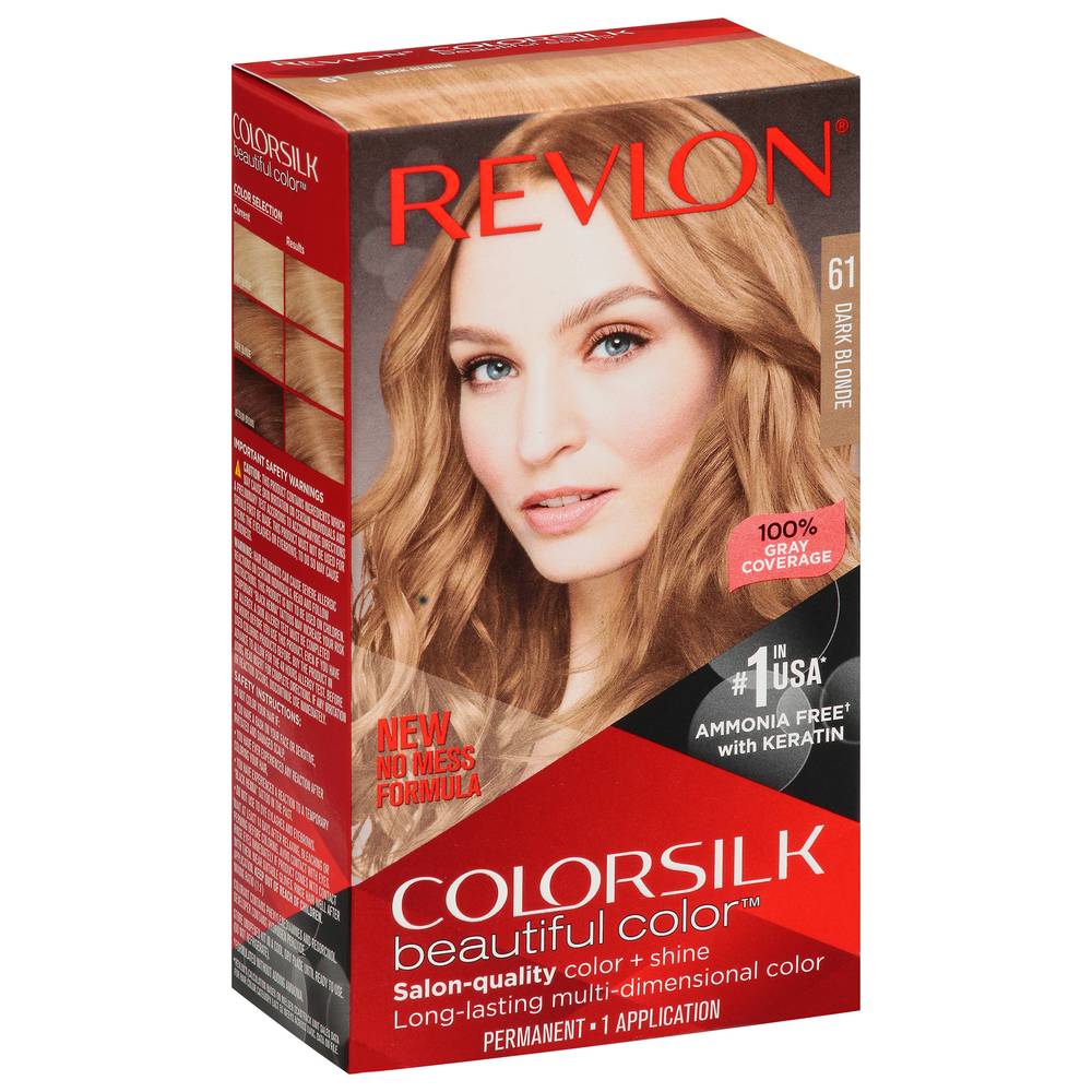 Revlon Colorsilk Beautiful Hair Color, 61 Dark Blonde (4.4 fl oz)