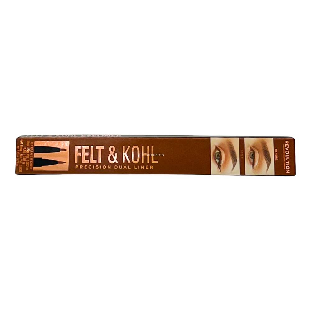 Makeup Revolution Felt and Kohl Color Liners, Brown