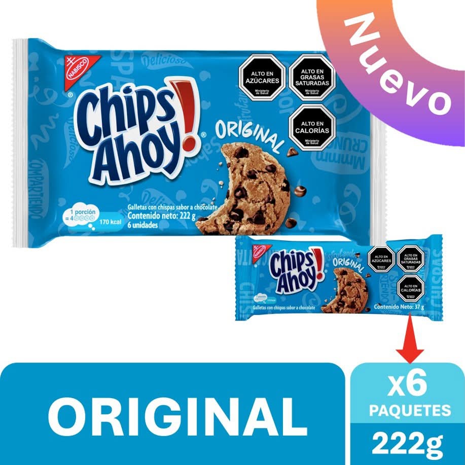 Chips Ahoy! · Galletas con chispas - Chocolate (6 x 4 un)