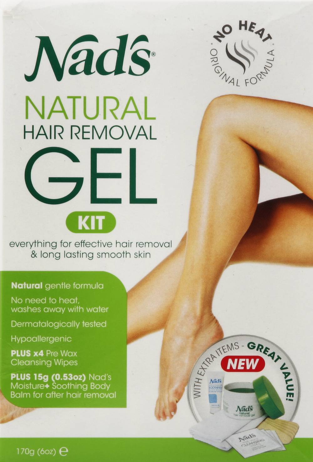 Nad's Original Formula Hair Removal Gel Kit (6 oz)