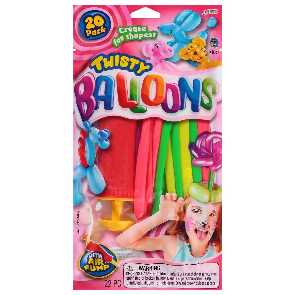 Ja-Ru Balloons, Twisty, Age 8+, 20 Pack 1 Ea