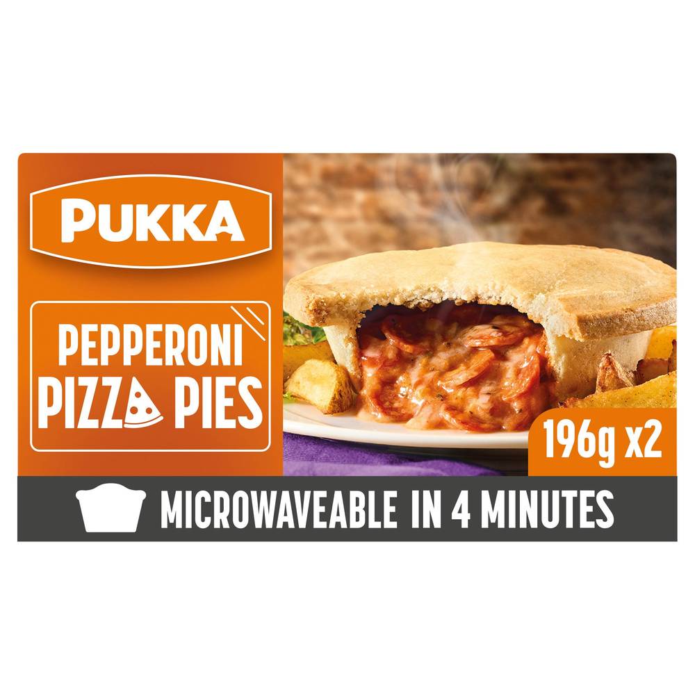 Pukka Pies 2 Pack Pepperoni Pizza Pies