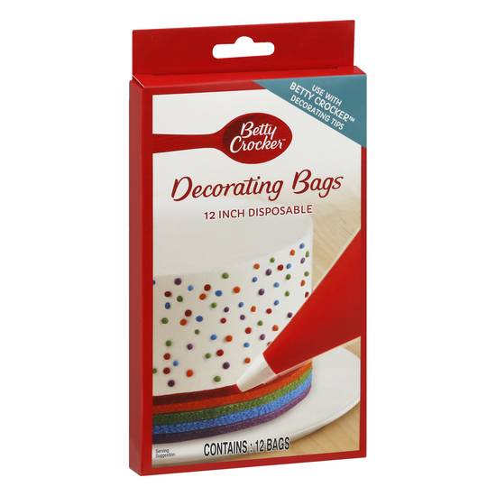 Betty Crocker Disposable 12 Inches Decorating Bags (12 ct)