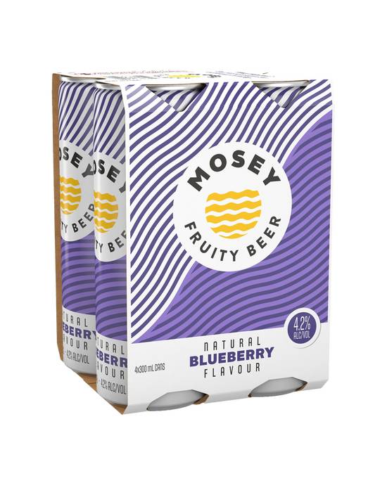 Mosey Blueberry Fruity Beer Can 4X300ml