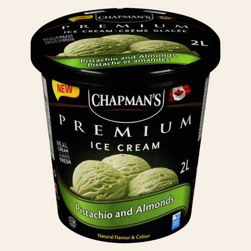 Chapman's crème glacée premium à la pistache et amandes (2l) - premium pistachio & almondt (2l)