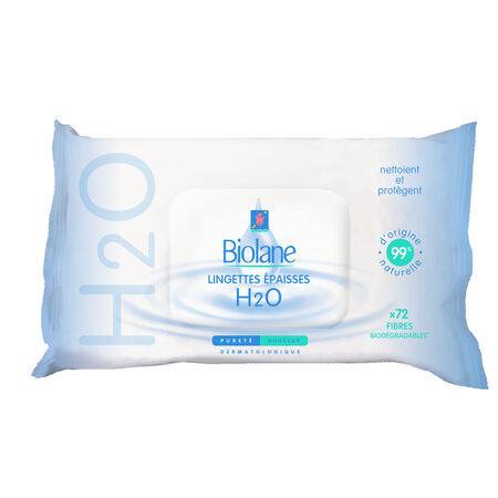 Bio - Lingettes bébé H2O BIOLANE - le paquet de 72