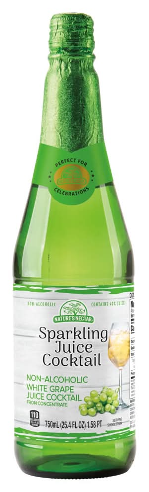 Nature's Nectar Sparkling Juice Cocktail, White Grape (25.4 fl oz)