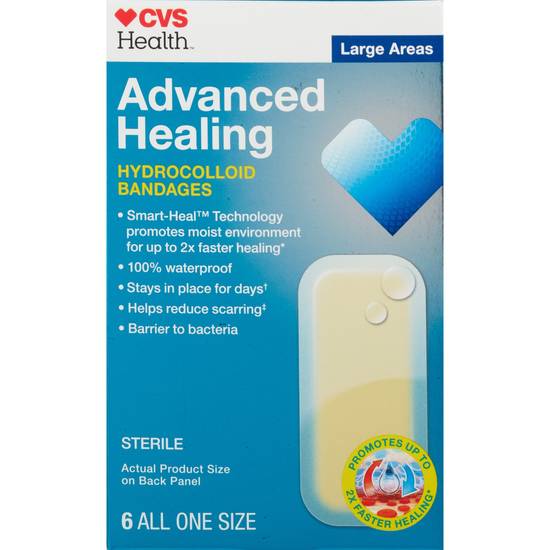 CVS Health Advanced Healing Premium Bandages, Large, 10 CT