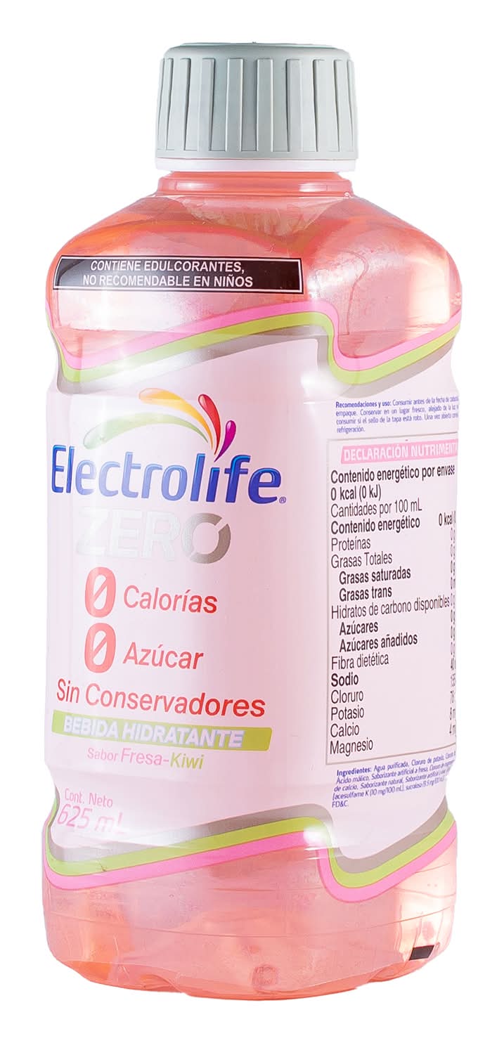 Electrolife · Bebida hidratante zero, fresa-kiwi (625 ml)