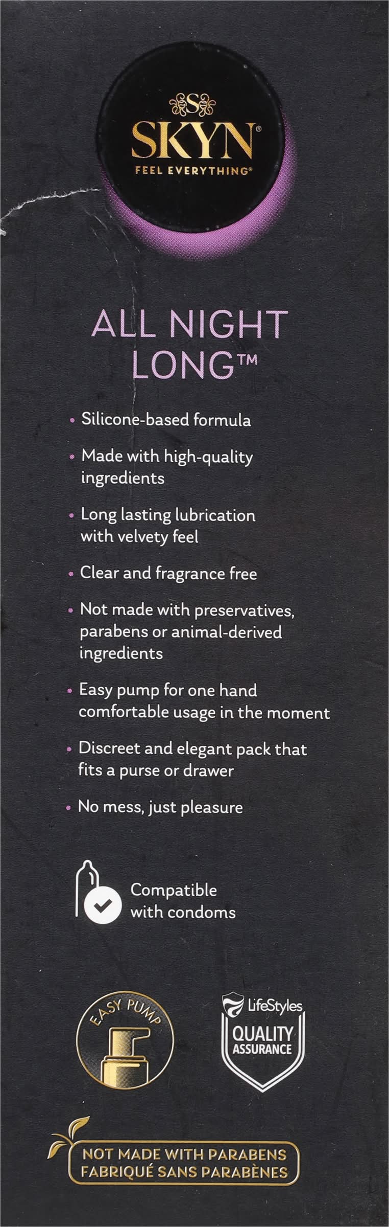 skyn all night long personal lubricant SKYN All Night Long Personal Lubricant -- 2.7 fl oz