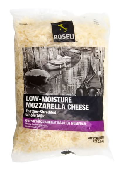 Roseli Whole Milk Mozzarella Cheese Shredded (5 lbs)