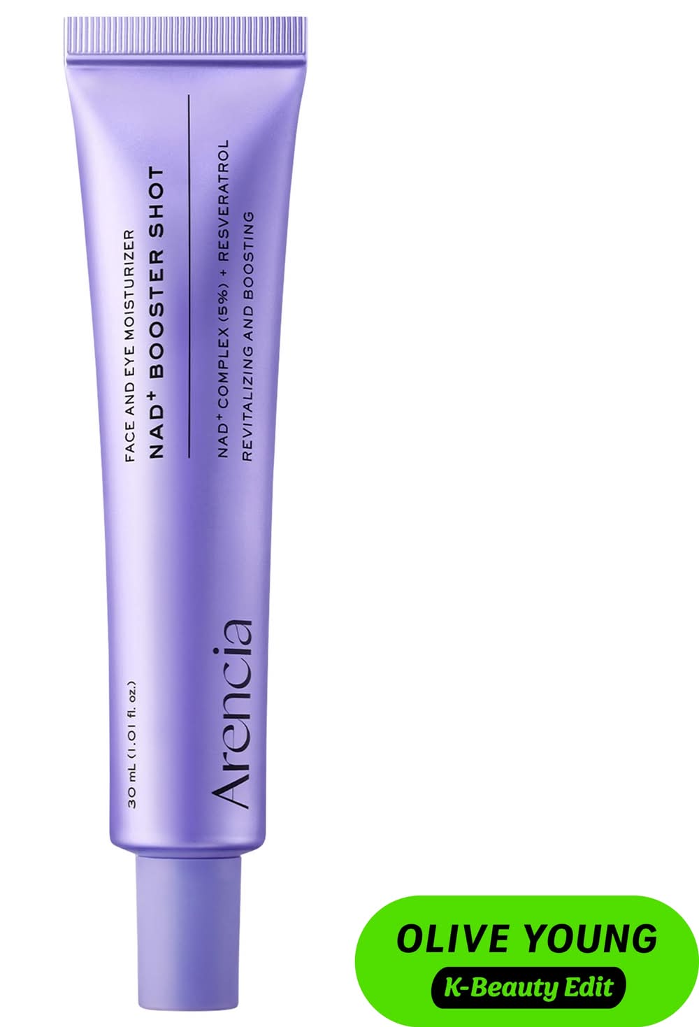 Arencia NAD+ Booster Shot Cream with Resveratrol for Skin Firmness and Plumpness 1.01oz/30ml