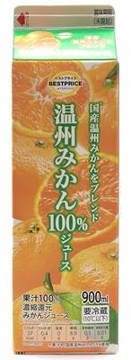 トップバリュ ベストプライス 温州みかん100%ジュース (900mL)