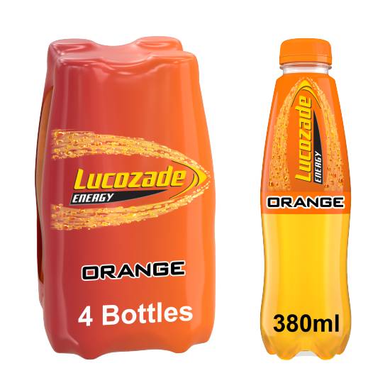 Lucozade Energy Drink (4 pack, 380 ml) (orange)