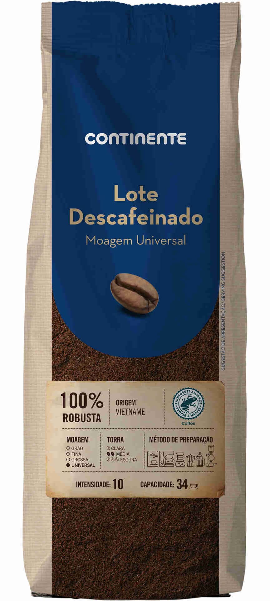 Descafeinado Moagem Universal Int 1 Continente (emb. 250 gr)