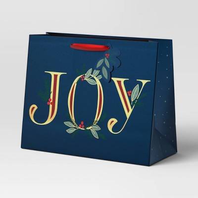 'Joy' Vogue Christmas Gift Bag Navy - Wondershop™