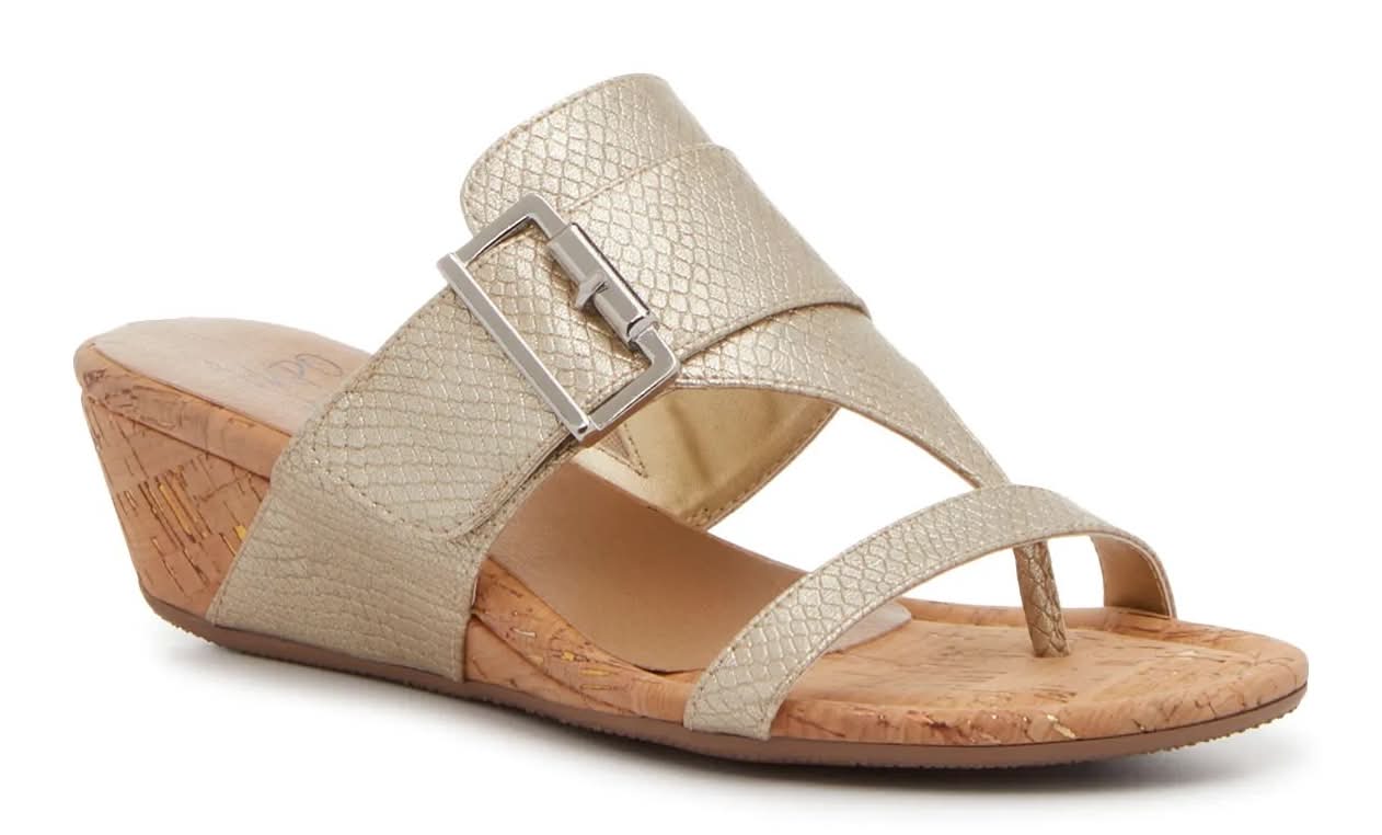 Impo Gizy Wedge Sandal (Gold Medium - 6.5)