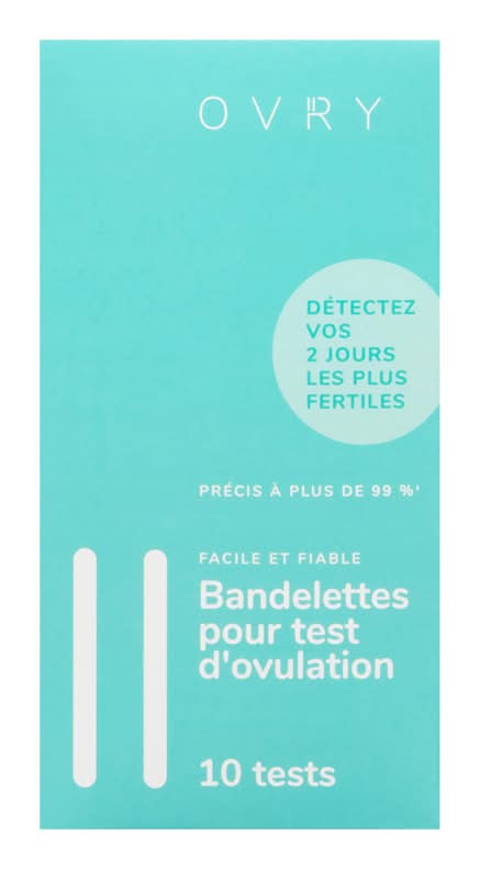 Ovry bandelettes de test d'ovulation (10 unités) - o v r y ovulation test strips (10 ct)