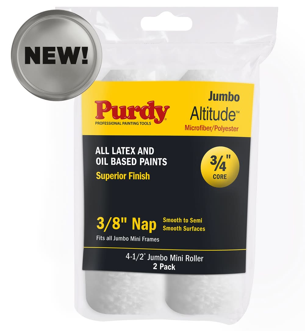 Purdy 2 -Pack 4.5-in x 3/8-in Nap Altitude Jumbo Smooth Mini Woven Paint Roller Cover