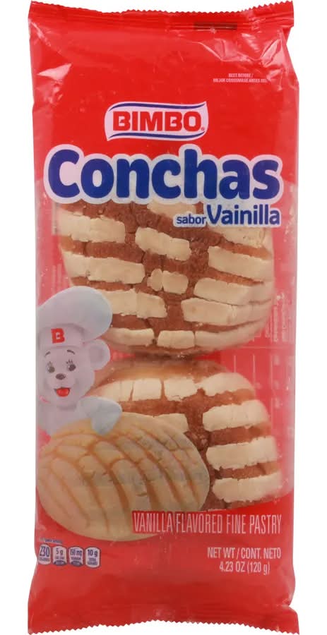 Bimbo Conchas Vanilla Flavored Fine Pastry