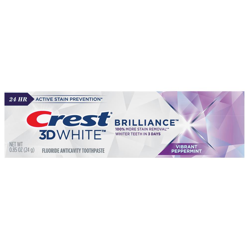 CREST 3D White Brilliance Vibrant Peppermint Toothpaste (0.85 oz)