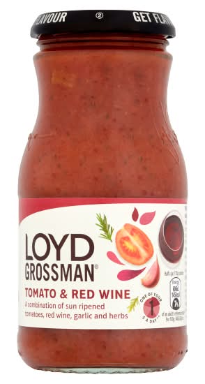 Loyd Grossman Tomato & Red Wine Pasta Sauce (350g)