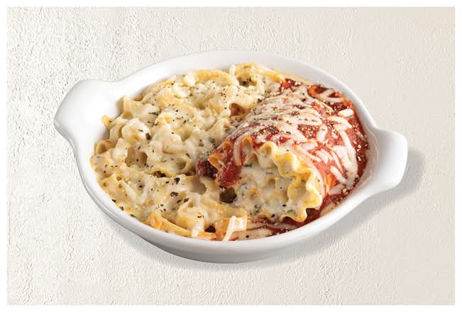 Lasagna Roll & Fettuccine Alfredo Duo