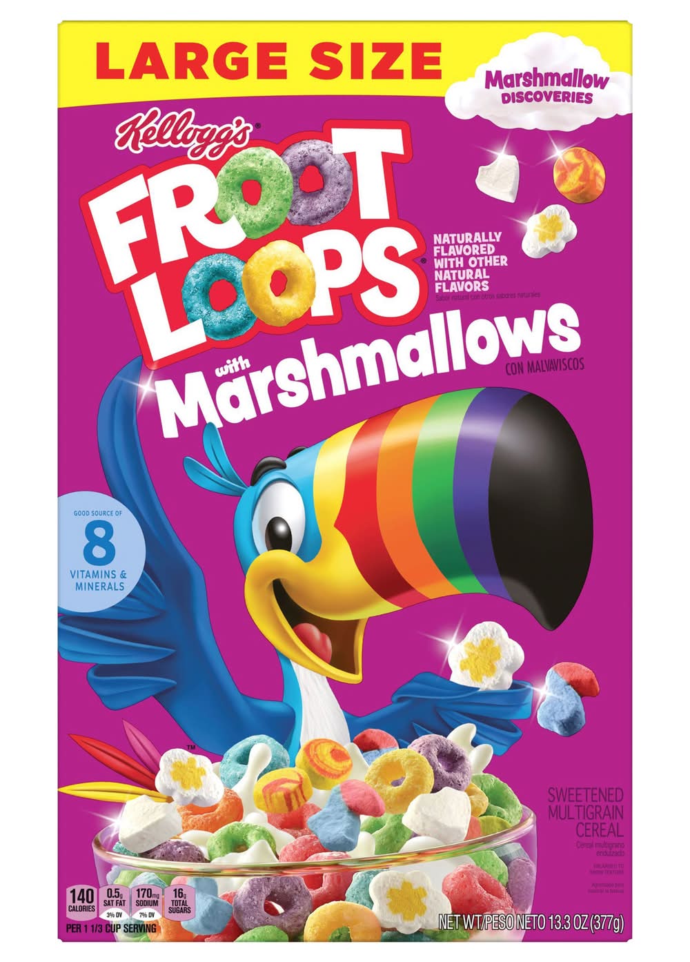 Froot Loops Breakfast Original Kids Cereal, Marshmallows, L (13.3 oz)