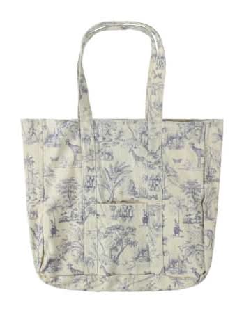Fluer& Fig Tote Bag Navy Safari