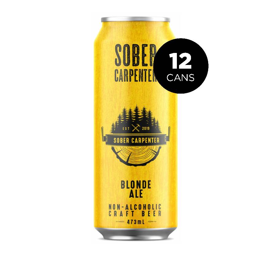 Sober Carpenter Non-Alcoholic Craft Blonde Ale  (12 Cans, 473ml)