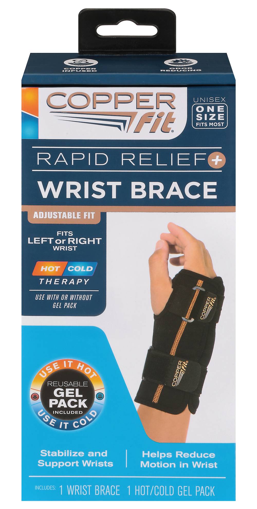 Copper Fit Unisex One Size Rapid Relief+ Wrist Brace (0.7 lbs)