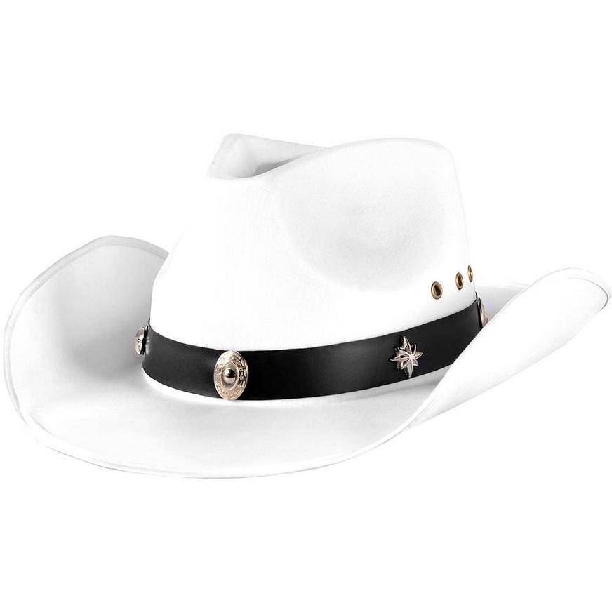 Party City Satin Cowboy Hat (white)