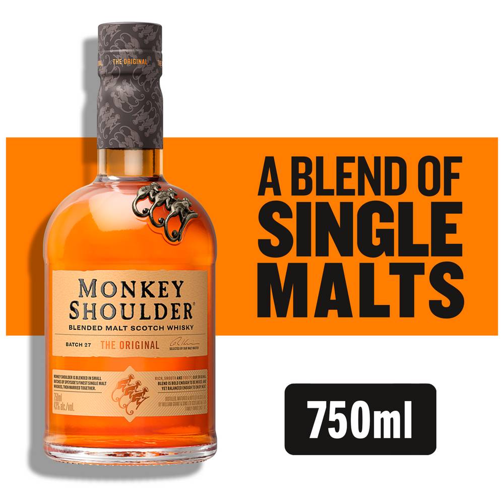 Monkey Shoulder The Original Blended Malt Scotch Whiskey (750 ml)