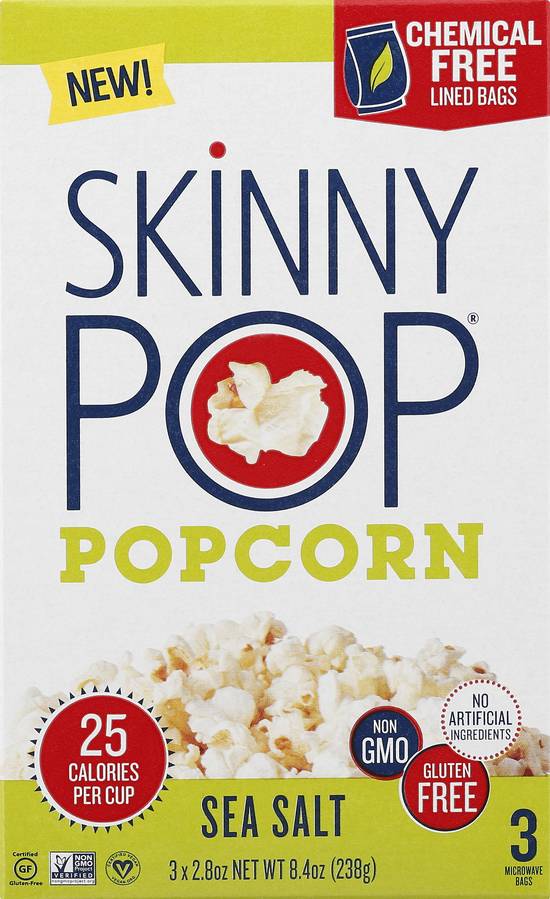 Skinnypop Sea Salt Popcorn (3 ct)