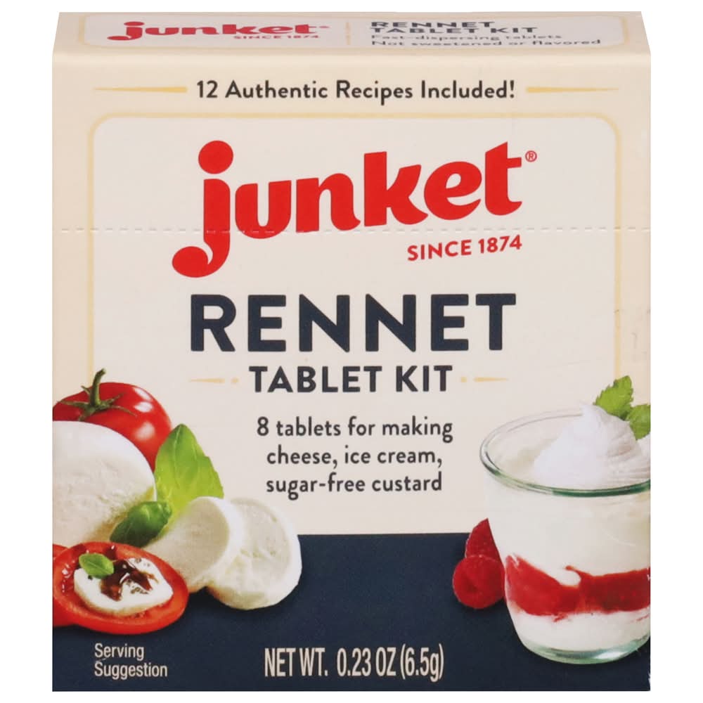 Junket Rennet Tablet Kit For Making Cheese & Ice Cream (0.3 oz)
