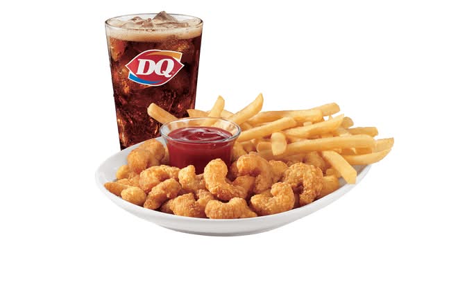 Popcorn Shrimp Basket w/Drink