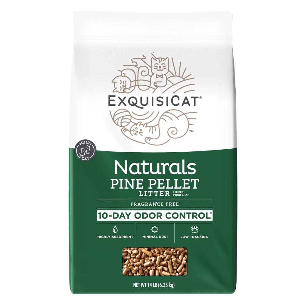 ExquisiCat Naturals Multi-Cat Pine Pellet Cat Litter (14 lbs)