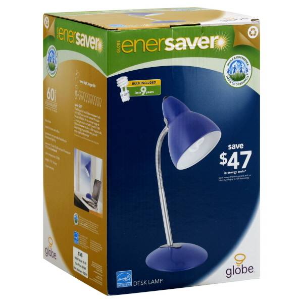 Globe Electric Desk Blue Lamp