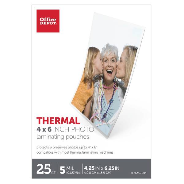 Office Depot Thermal Brand Laminating Pouches Photo (10.8 * 15.9)