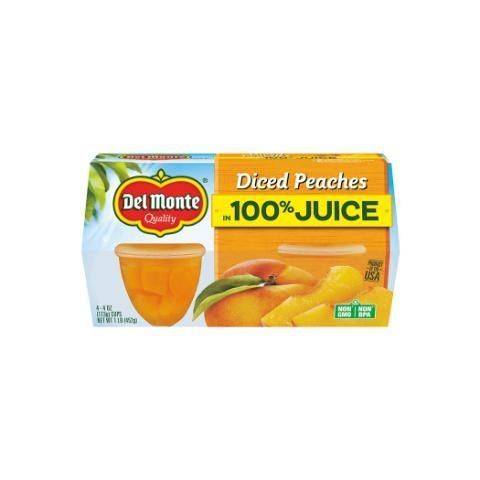 Del Monte Diced Peaches in 100% Juice 16oz 4pk